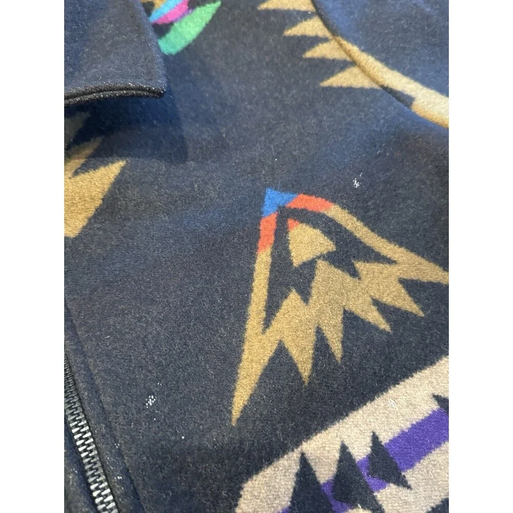 RARE Vintage Pendleton High Grade Western Wear Aztec Wool Jacket Size L - Picture 4 of 8